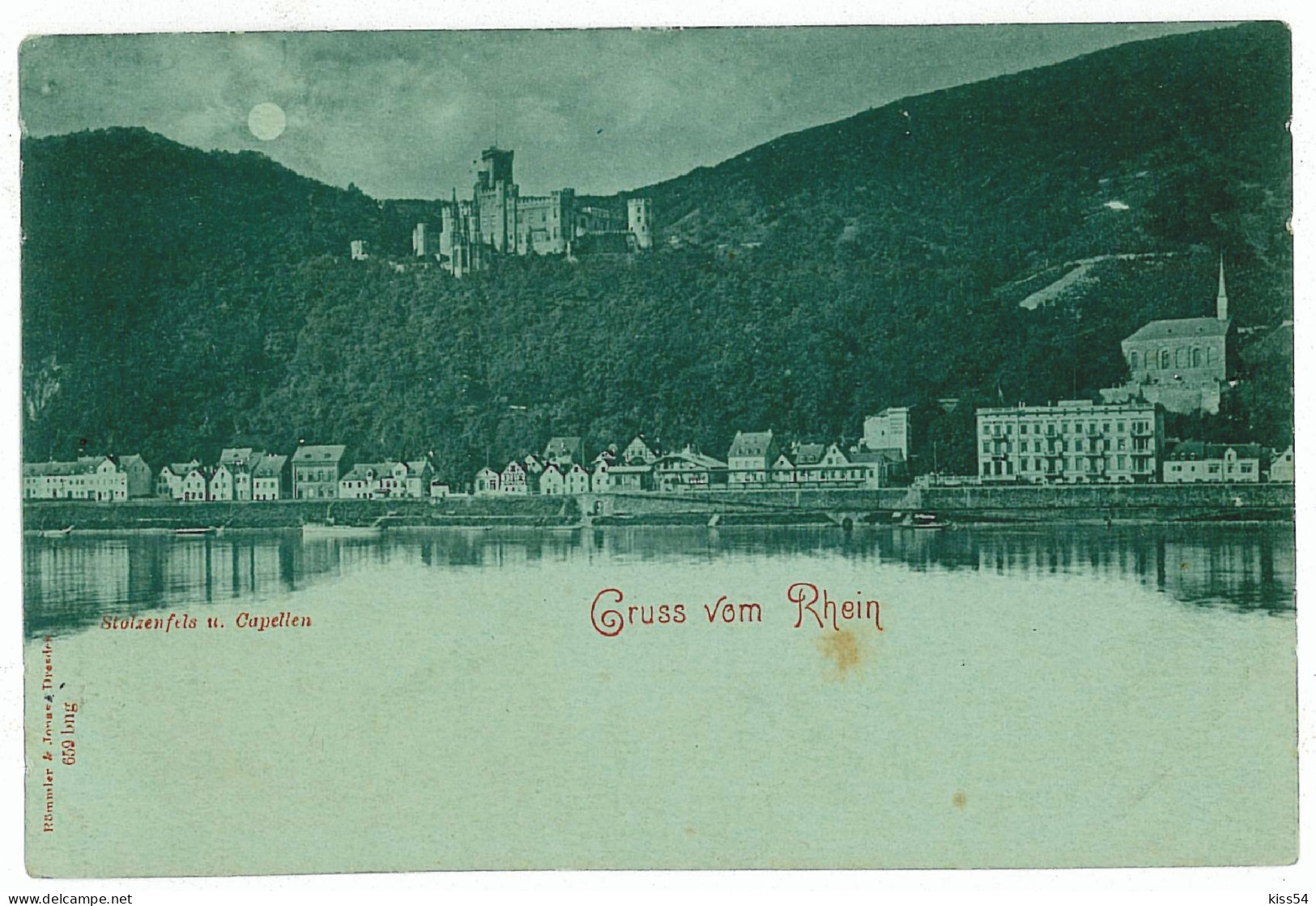 GER 16 - 5747 RHEIN, Germany, Litho, Old Castle - Old Postcard - Unused - Rhein-Hunsrück-Kreis