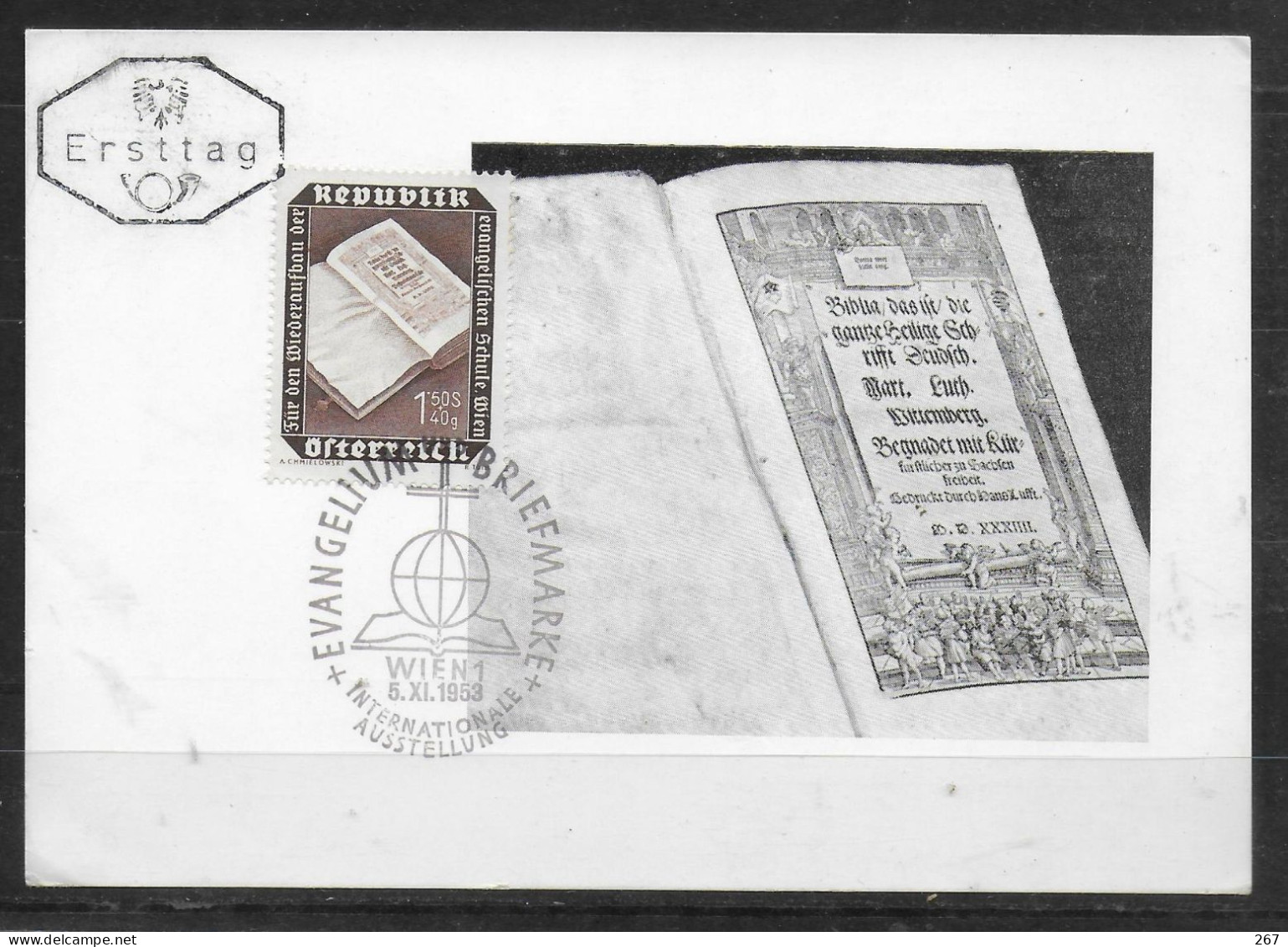 AUTRICHE Carte FDC La Bible De Luther - Teología