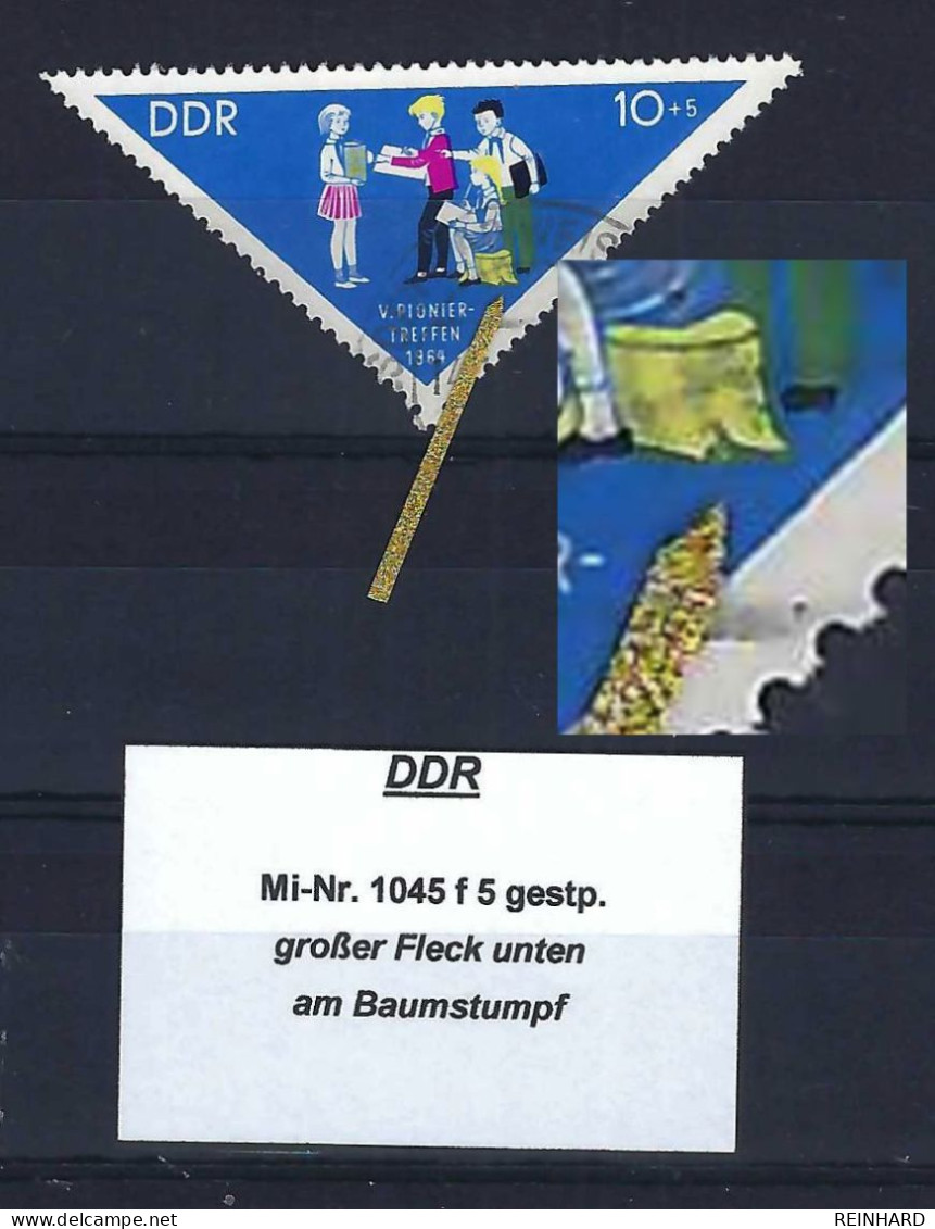 DDR Mi-Nr. 1045 F 5 Plattenfehler Gestempelt - Siehe Beschreibung Und Bild - Plaatfouten En Curiosa