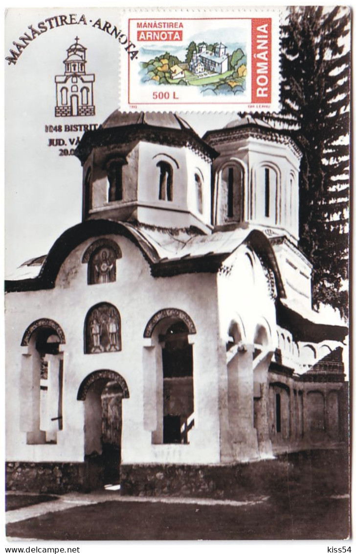 MAX 34 - 156 ARNOTA Monastery, Romania - Maximum Card - 1999 - Otros & Sin Clasificación