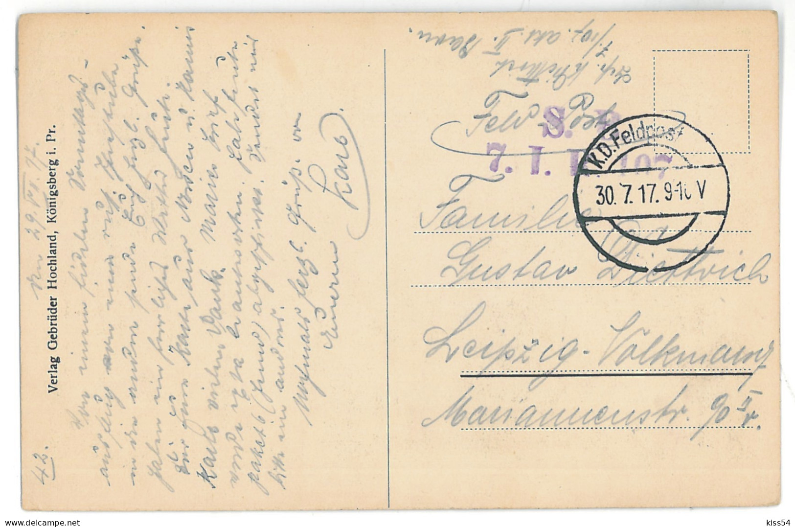 RUS 93 - 15203 ETHNIC, Russia - Old Postcard, CENSOR - Used - 1917 - Russia