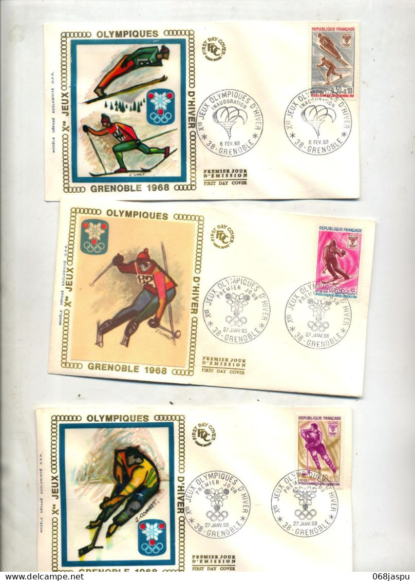 Lot 5  Lettre  1968 Grenoble Jeu Olympique - 1960-1969