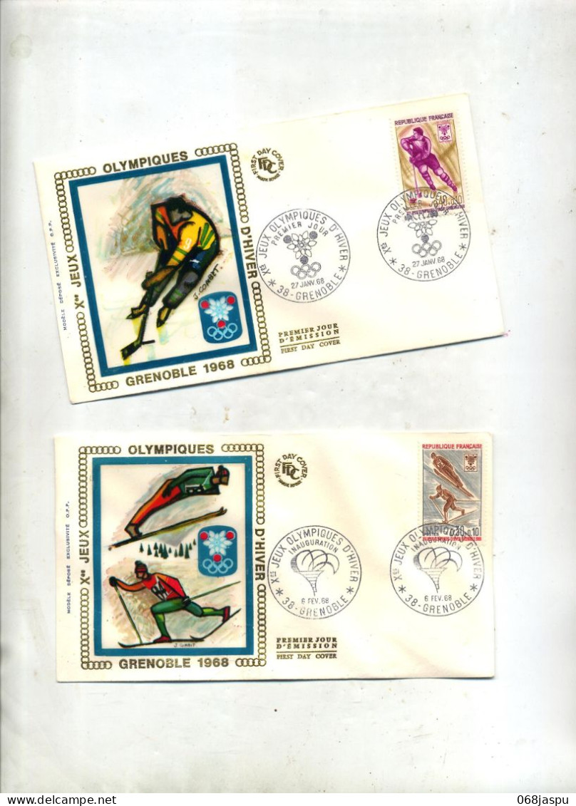 Lot 5  Lettre  1968 Grenoble Jeu Olympique - 1960-1969