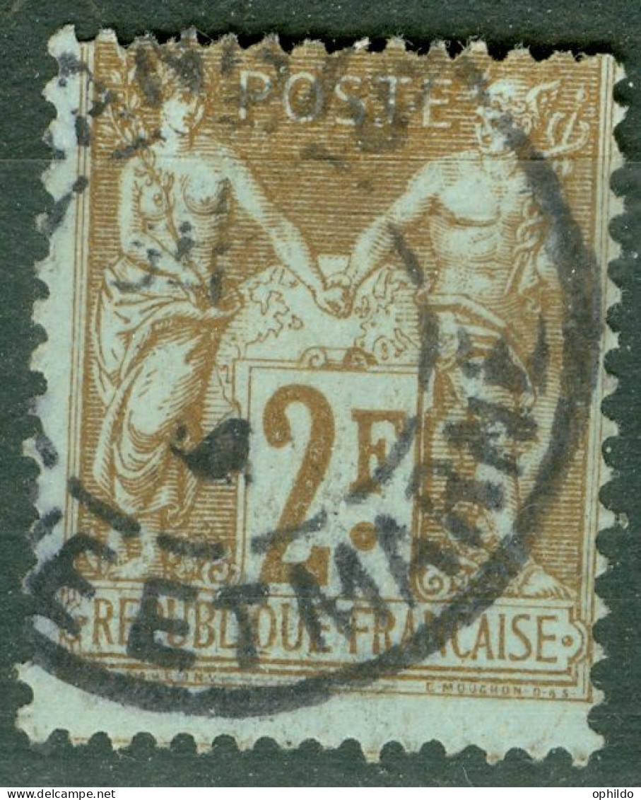 France     105  Ob  TB Obli Nangis Seine Et Marne - 1898-1900 Sage (Tipo III)