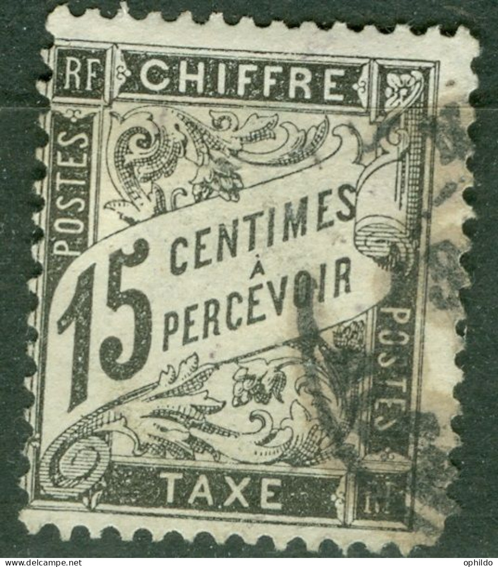 France    Taxe   15   Ob   B/TB   - 1859-1959 Usati