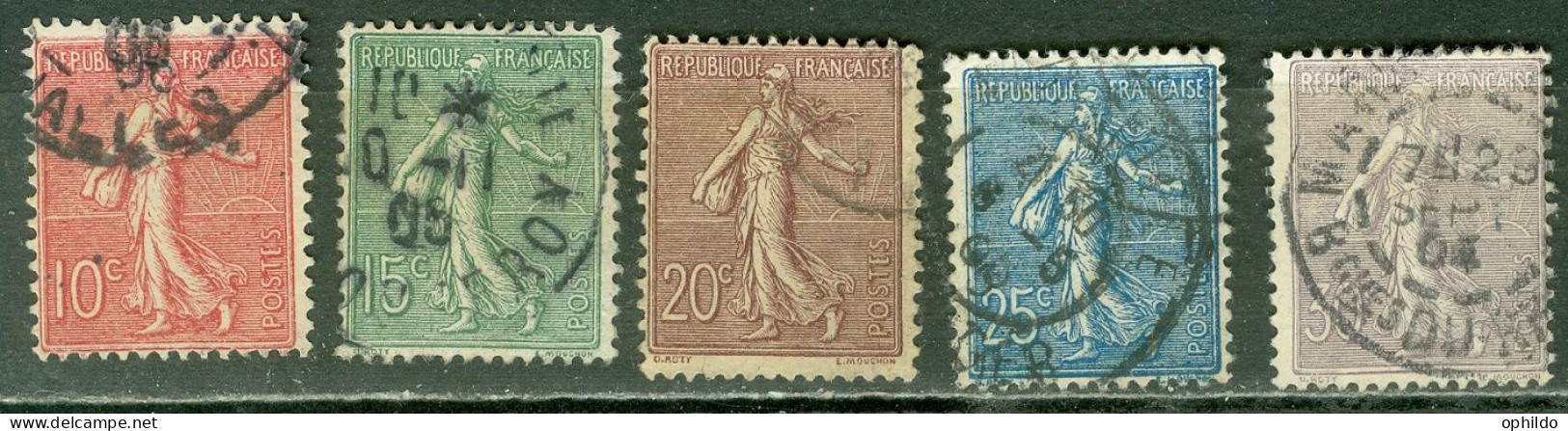 France   129/133  Ob  TB    - Oblitérés