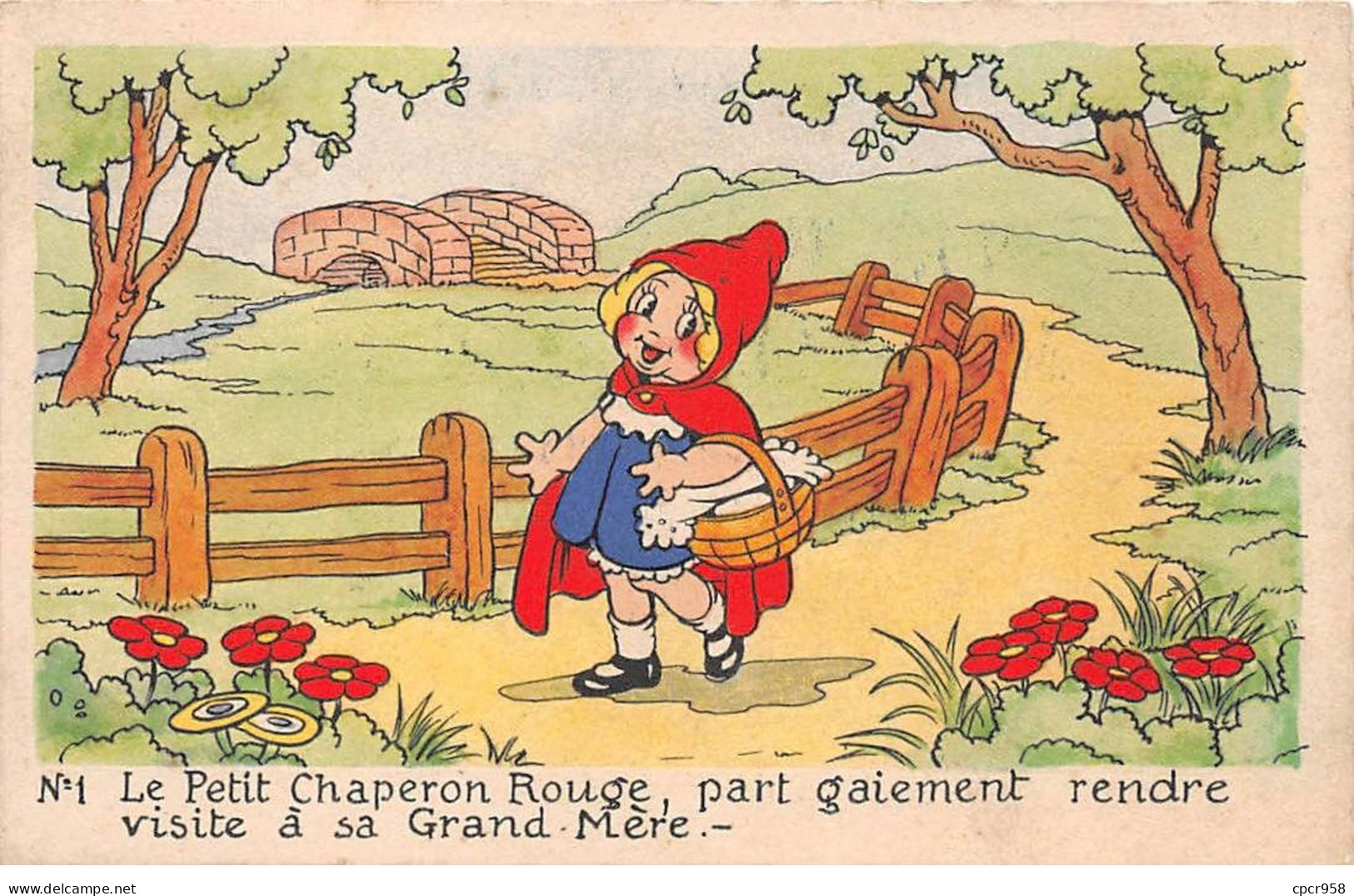Disney - N°80596 - N°1 Le Petit Chaperon Rouge, Part Gaiement Rendre Visite à Sa Grand-mère -  Walt Disney Mickey-Mouse - Disneyland