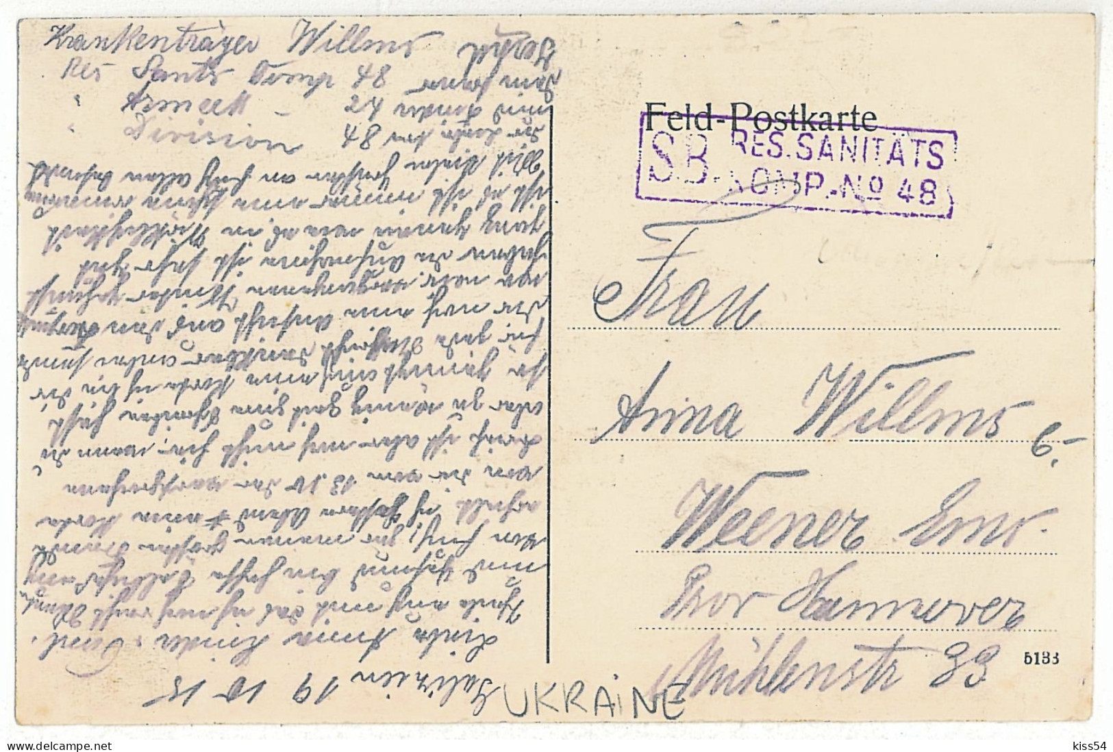 UK 27 - 5187 KARPATHEN, Ukraine, Nagy Ag Tal - Old Postcard CENSOR - Used - 1916 - Ukraine