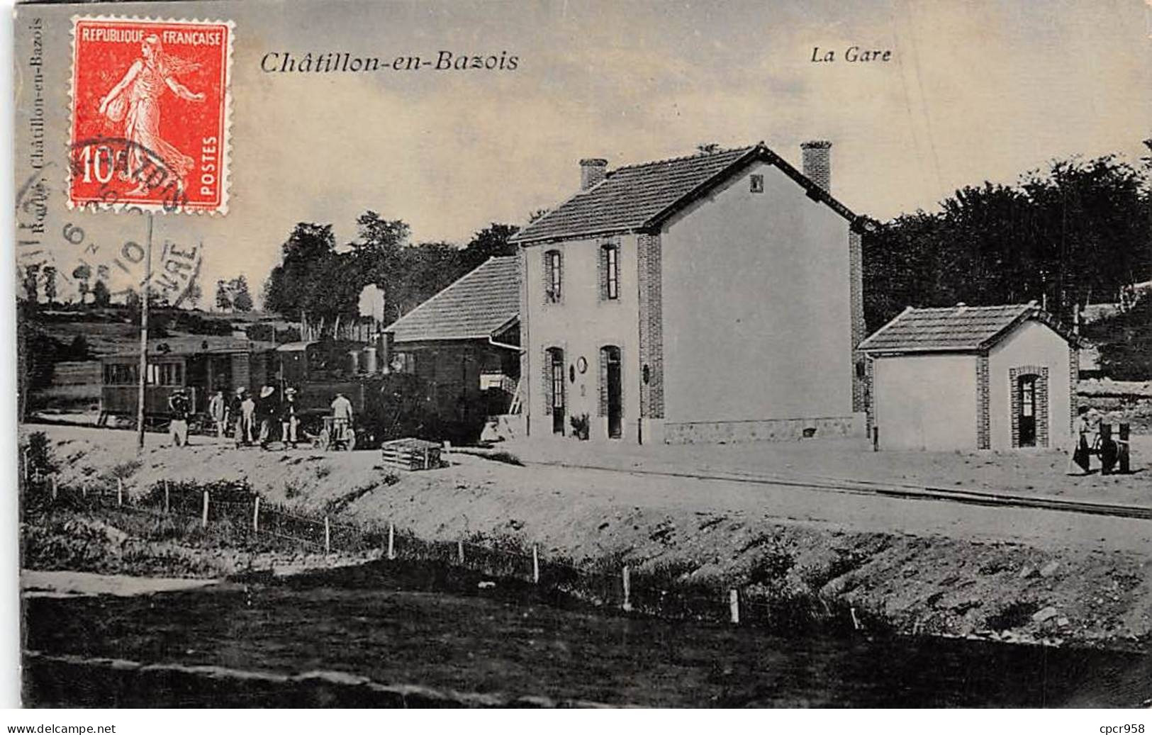 58 - Châtillon En Bazois -  SAN21808 - La Gare - Train - Chatillon En Bazois