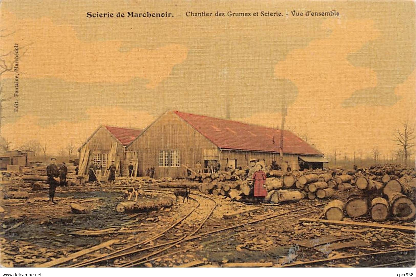 41 - Marchenoir - SAN21730 - La Scierie - Chantier Des Grumes Et Scierie - Vue D'ensemble - Marchenoir