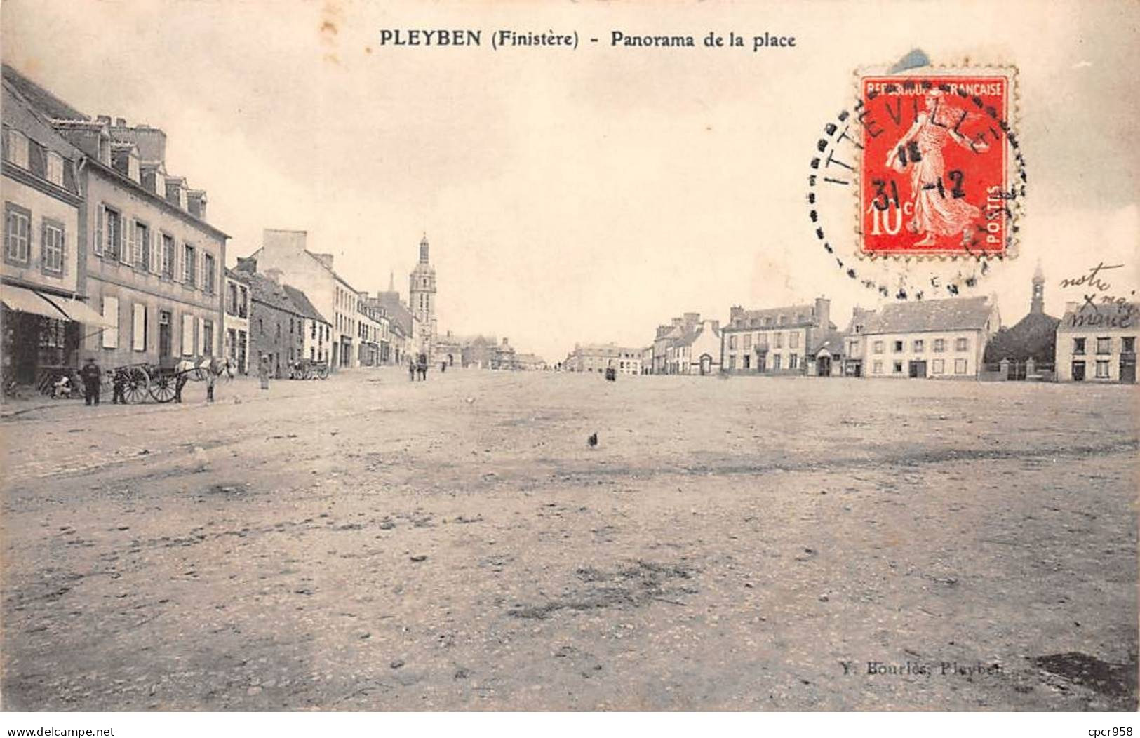 29 - Pleyben - SAN21641 - Panorama De La Place - Pleyben