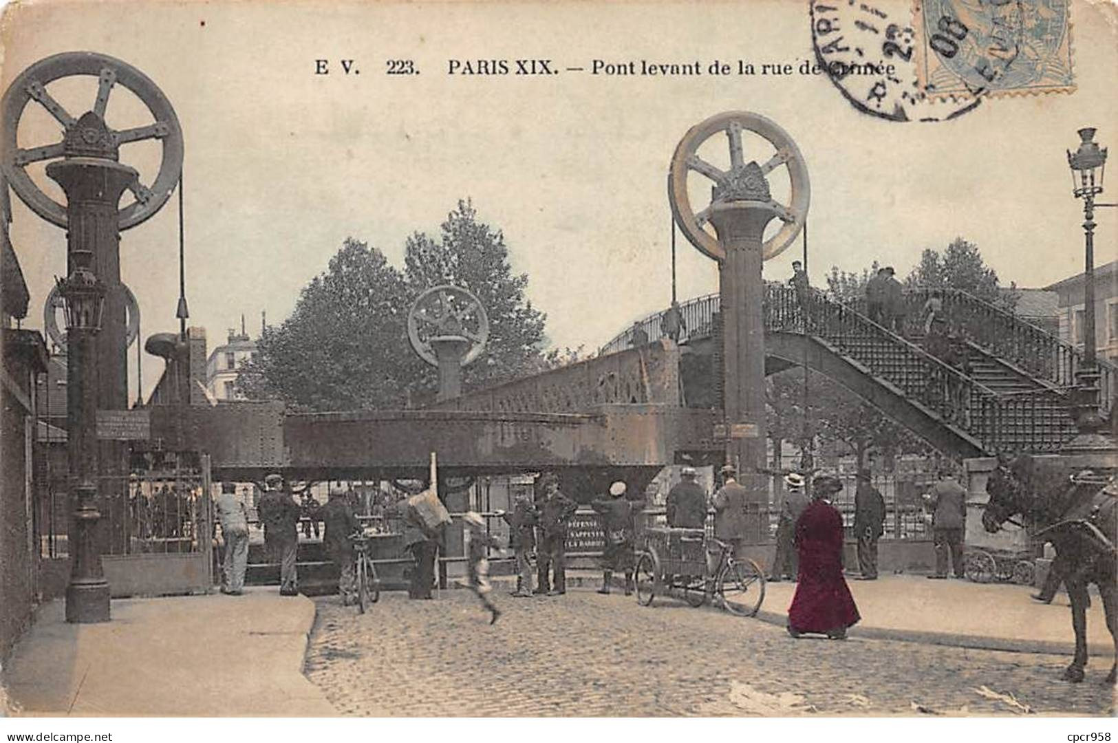 75.AM17423.Paris.19.N°223.Pont Levant De La Rue De Crimée - Arrondissement: 19