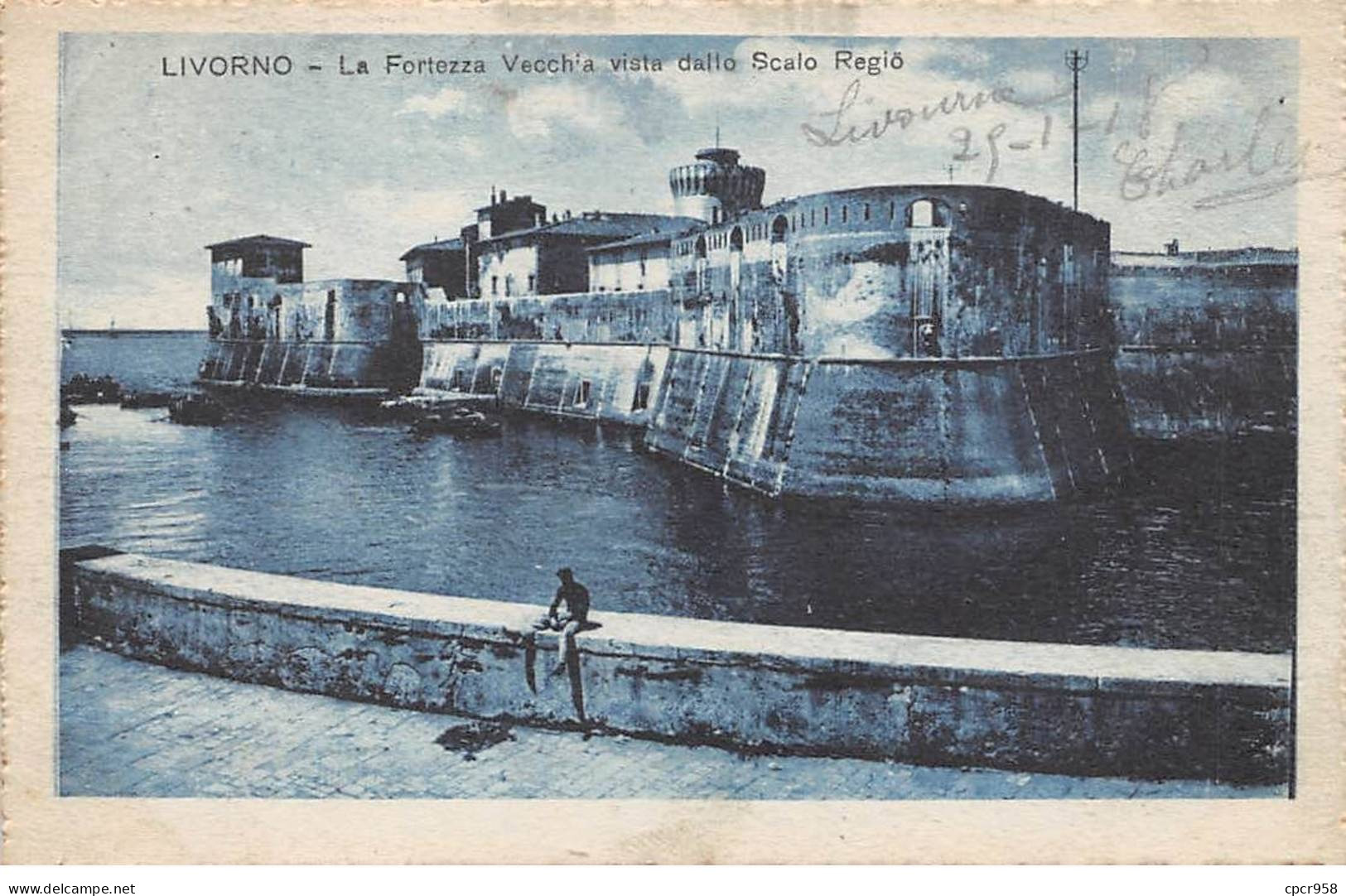 Italie - N°79234 - LIVORNO - La Fortezza Vecch'a Vista Dallo Scalo Regio - Carte Avec Un Bel Affranchissement - Livorno