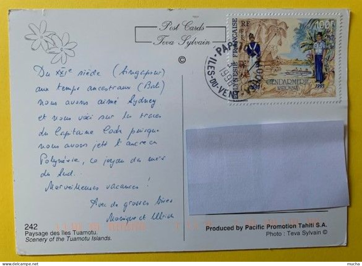 20363 - No YT 443 A Gendarnerie Variété Sans "Cartor" Sur Carte Postale - Storia Postale