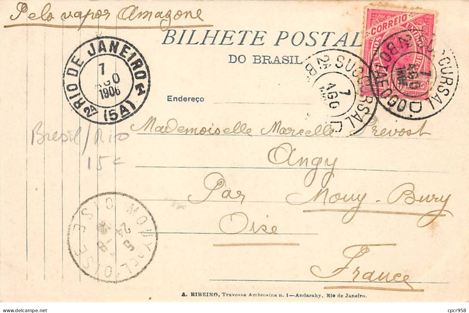 Brésil - N°79914 - RIO DE JANEIRO - Fortaleza De Santa Czur - Carte Avec Un Bel Affranchissement - Rio De Janeiro