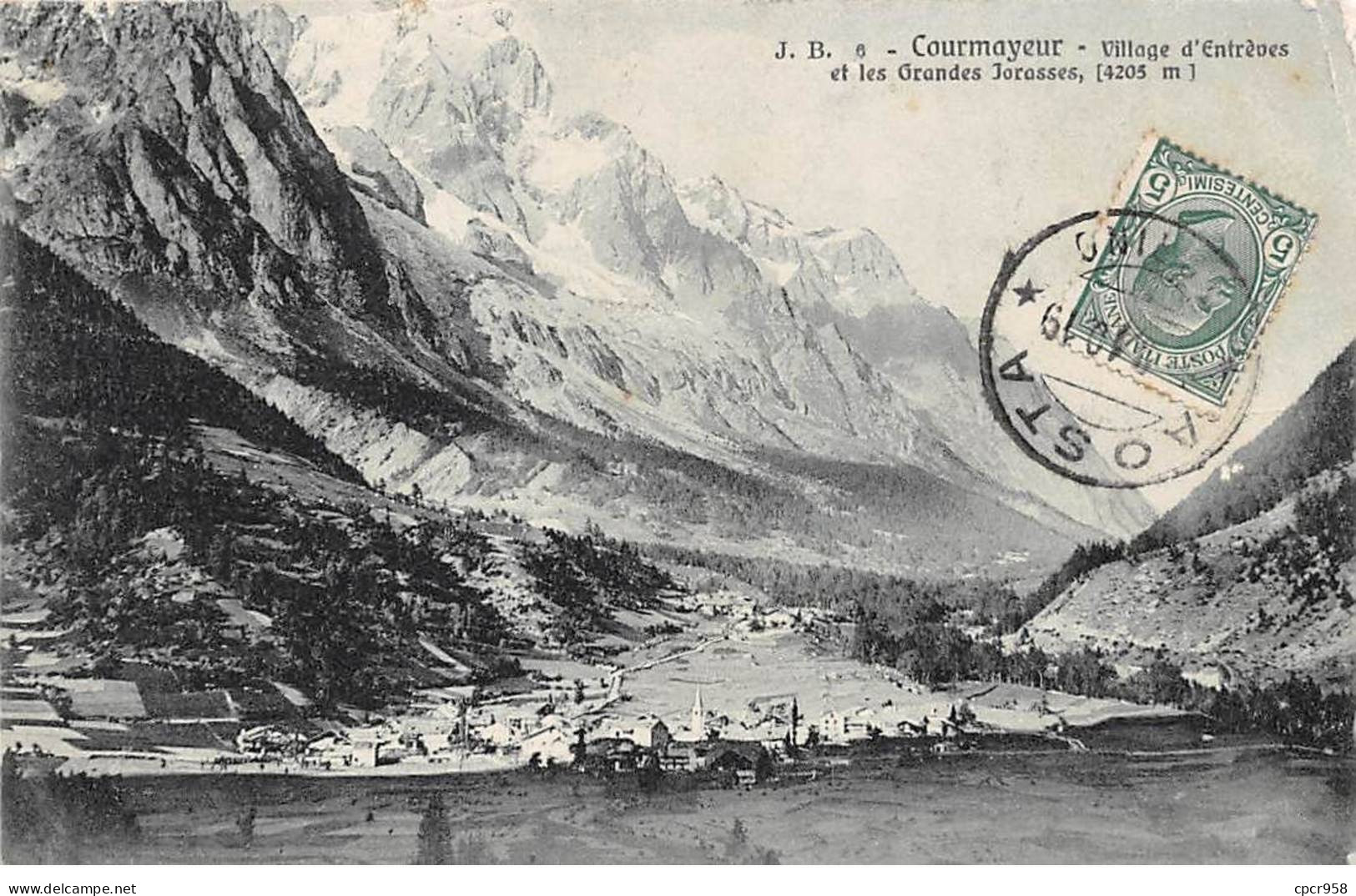 Italie - N°80015 - COURMAYEUR - Village D'Entrèves Et Les Grandes Jorasses - Other & Unclassified