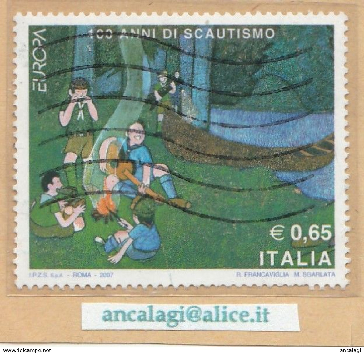 USATI ITALIA 2007 - Ref.1053A "CENTANNI DI SCAUTISMO" 1 Val. - - 2001-10: Oblitérés
