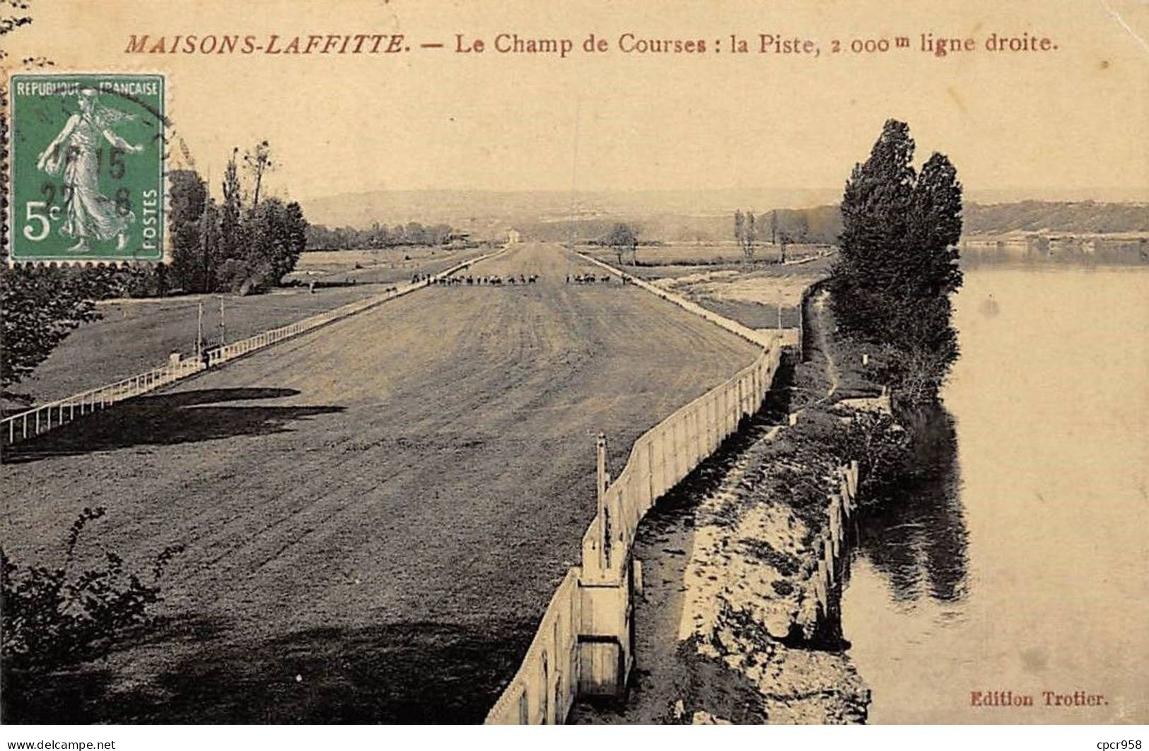 78 - MAISONS LAFFITTE - SAN24407 - Le Champ De Courses - La Piste - 2000 M Ligne Droite - Maisons-Laffitte