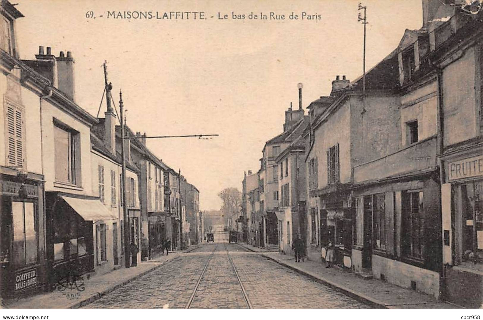 78 - MAISONS LAFFITTE - SAN23821 - Le Bas De La Rue De Paris - Maisons-Laffitte