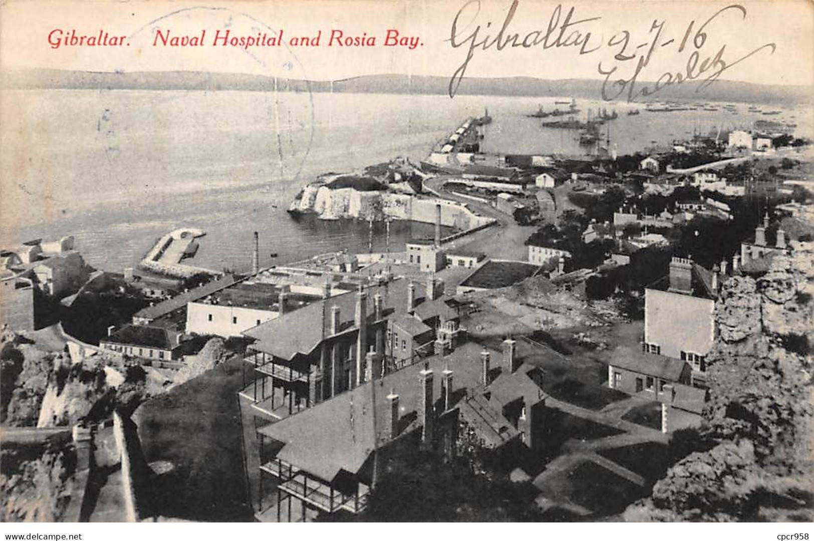 Gibraltar - N°79359 - Naval Hospital And Rosia Bay - Gibraltar