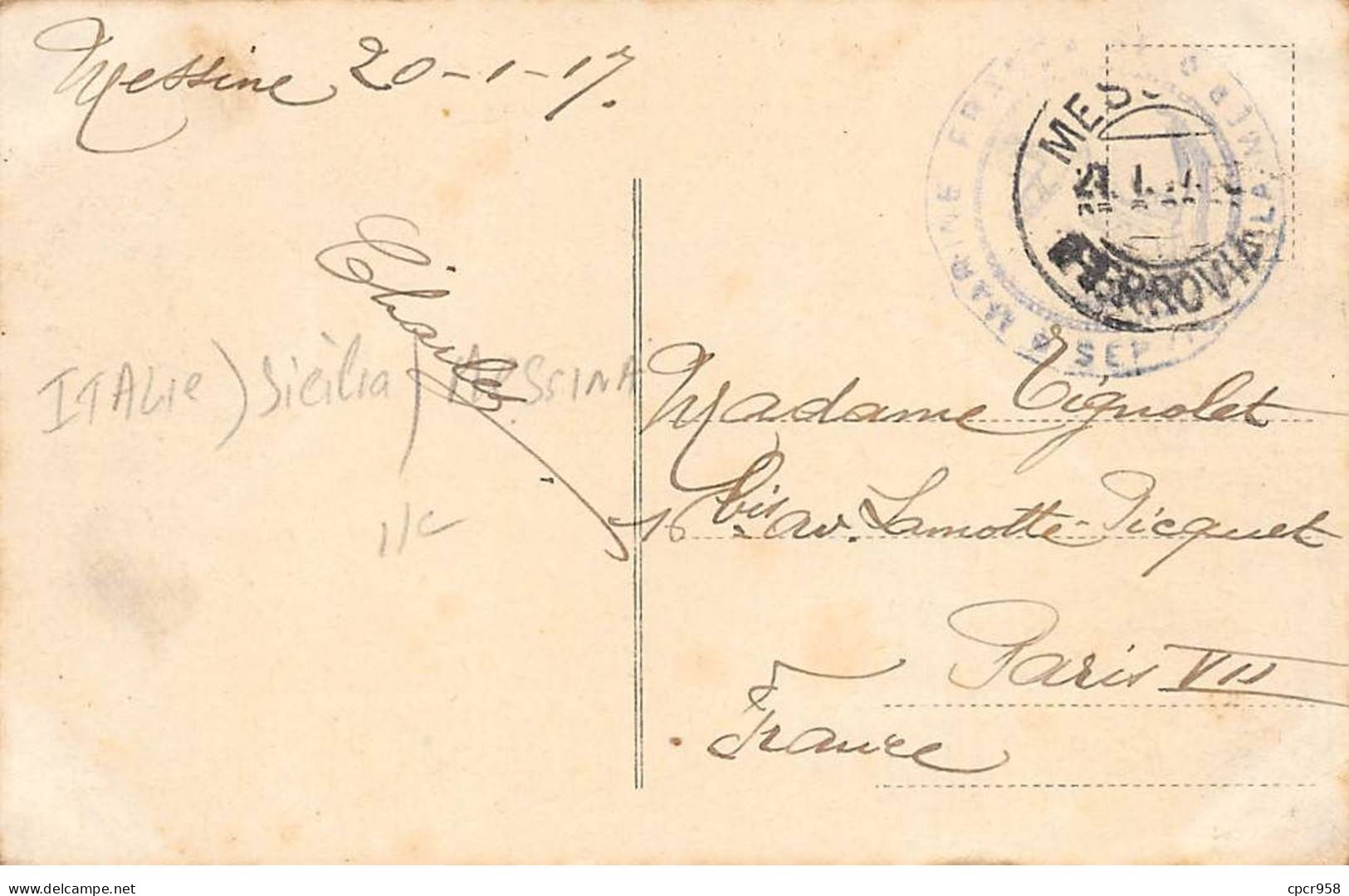 Italie - N°79244 - MESSINA In Fiamme - Carte Avec Un Bel Affranchissement - Messina