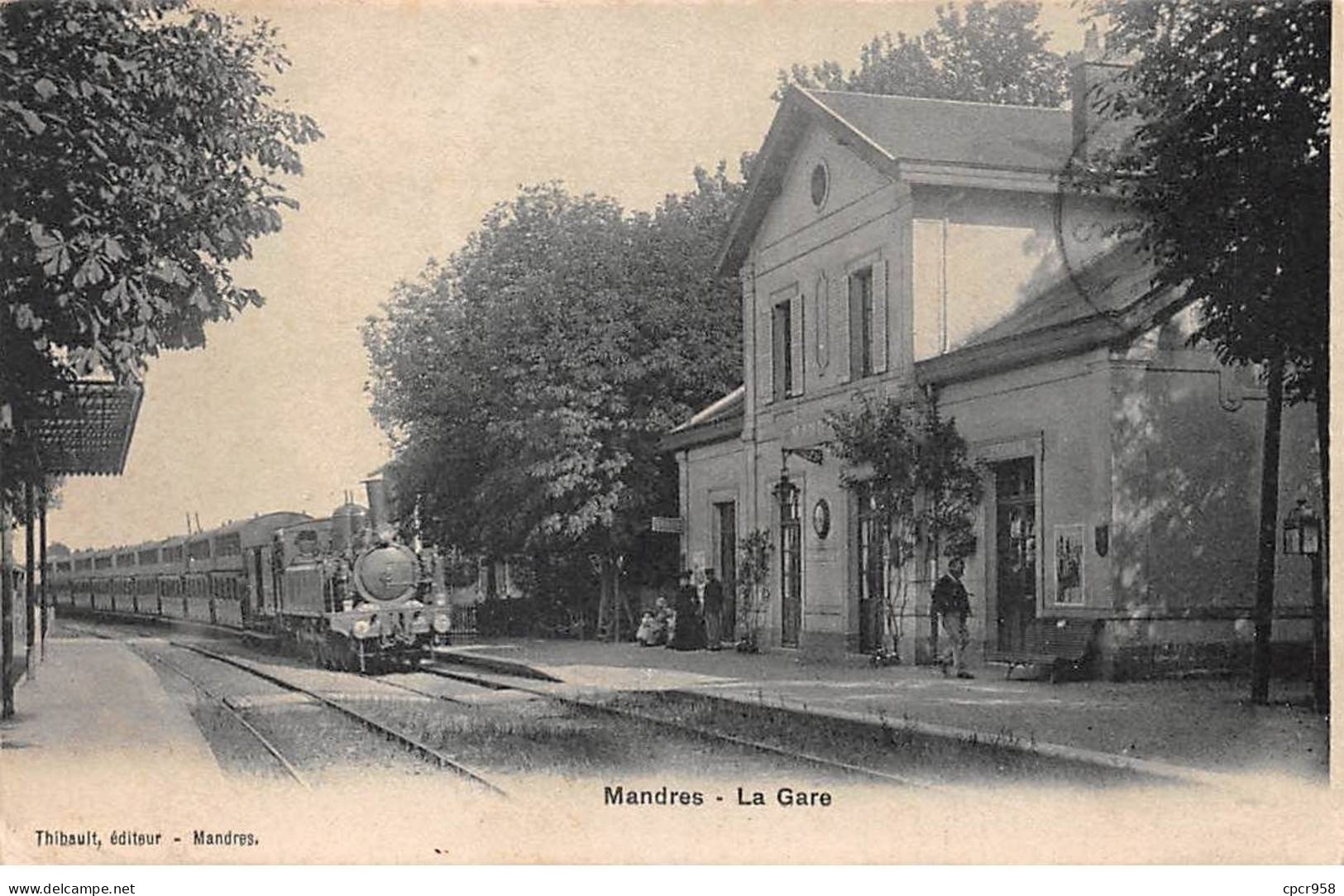 94 - Mandres - SAN22542 -  La Gare - Train - Mandres Les Roses