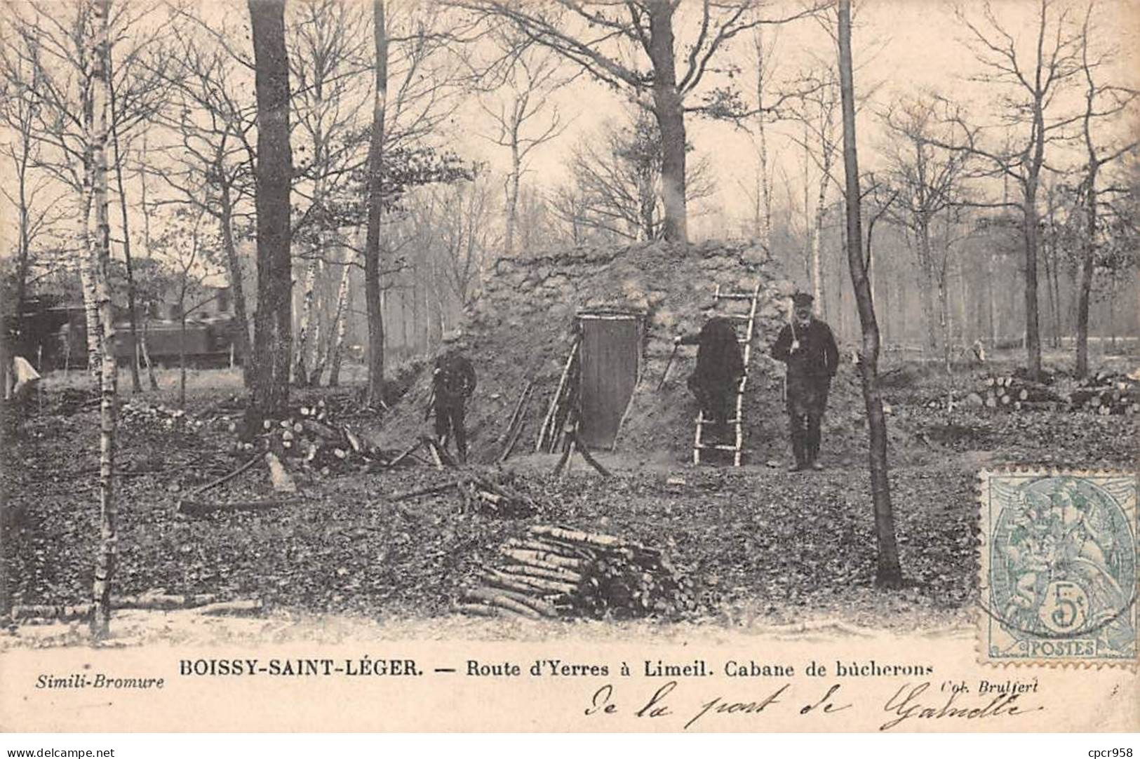 94 - Boissy Saint Léger  - SAN22537 - Route D'Yerres à Limeil - Cabane Du Bucherons  - Agriculture - Métier - Boissy Saint Leger