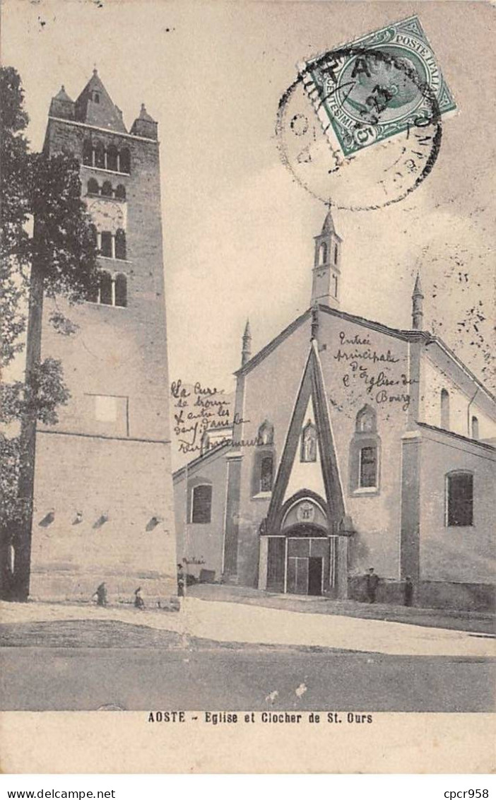 Italie - N°80847 - VALLEE D'AOSTE - AOSTE - Eglise Et Clocher De St. Ours - Aosta