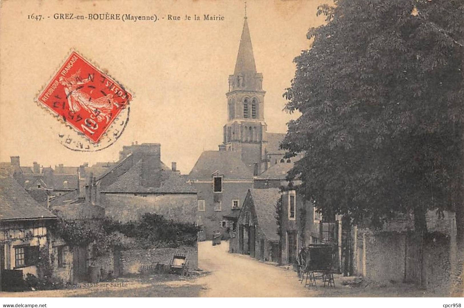 53 - GREZ EN BOUERE - SAN25491 - Rue De La Mairie - En L'état - Crez En Bouere