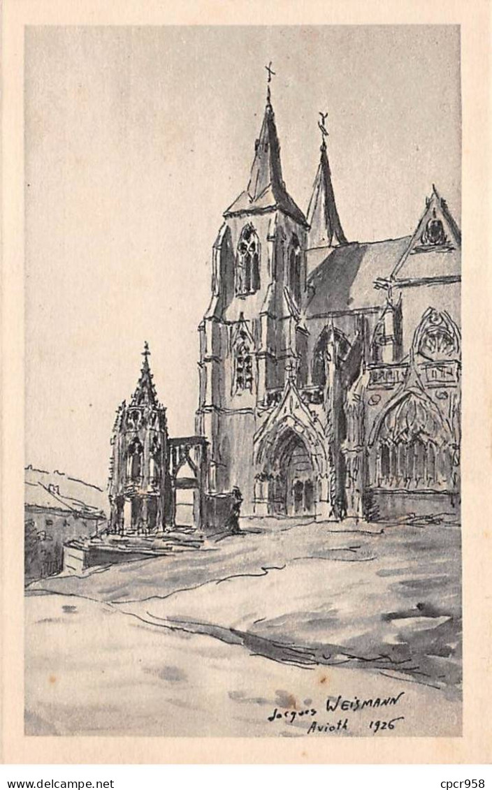 55 - AVIOT - SAN24340 - Eglise Et La Recevresse - D'Après Un Dessin De J. Weismann - Avioth