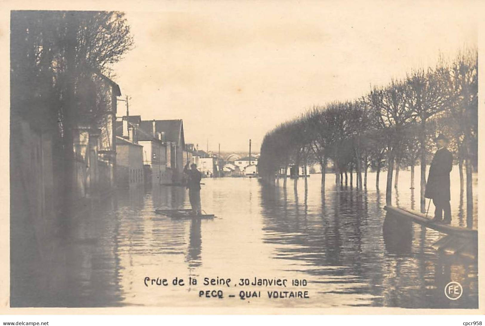 78 - LE PECQ -  SAN26351 - Crue De La Seine - 30 Janvier 1910 - Quai Voltaire - Le Pecq