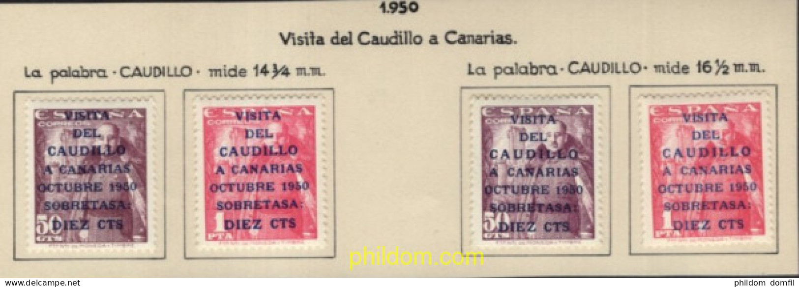 729663 HINGED ESPAÑA 1951 VISITA DEL CAUDILLO A CANARIAS - Nuevos