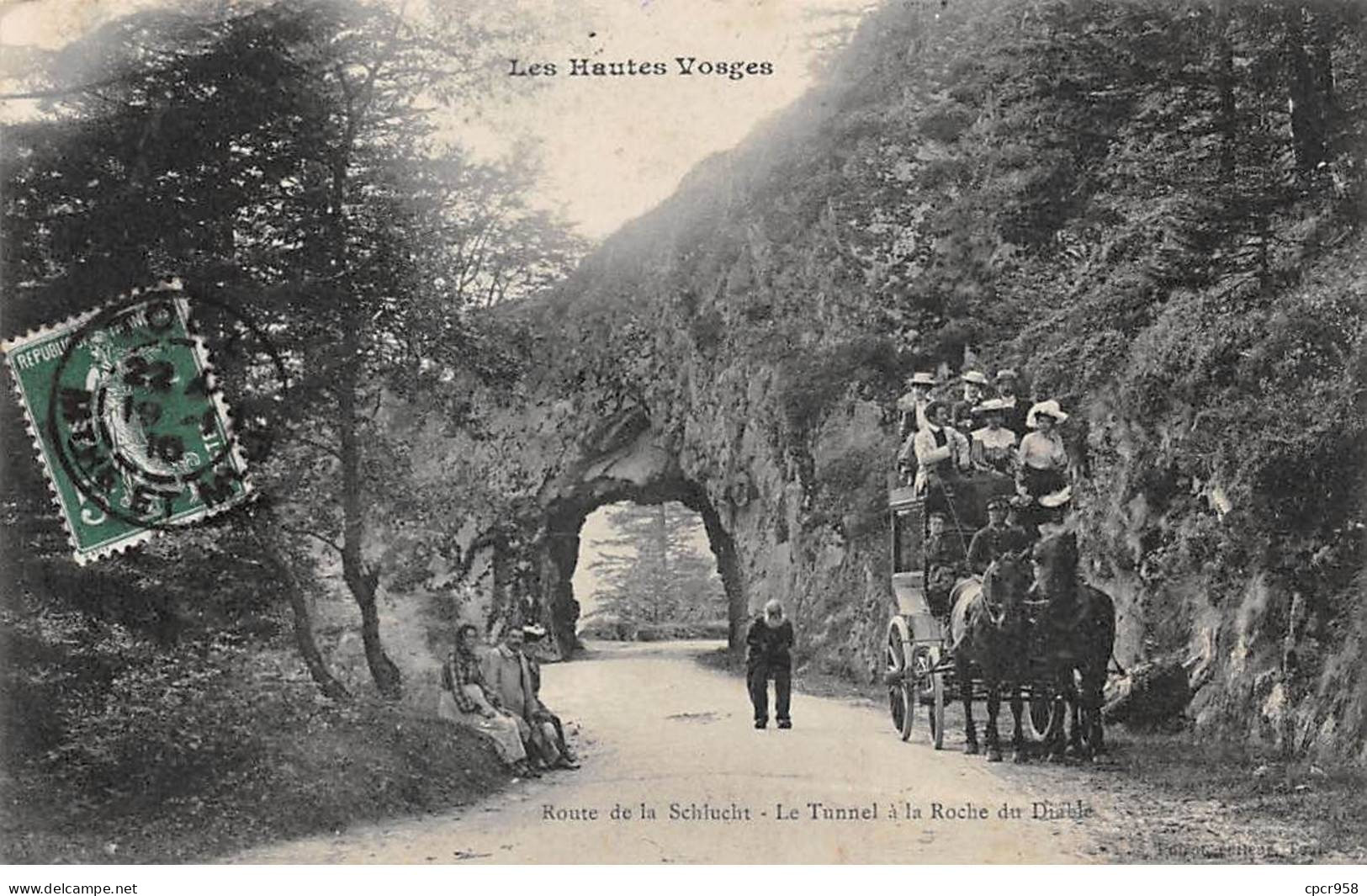 88 - SCHLUCHT - SAN26020 - Route De La Schlucht - Le Tunnel à La Roche Du Diable - Diligence - Darney