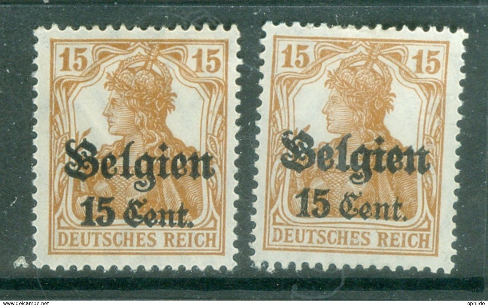 Belgique   Michel  15 I  Et 15  II    *  TB   - OC1/25 General Government