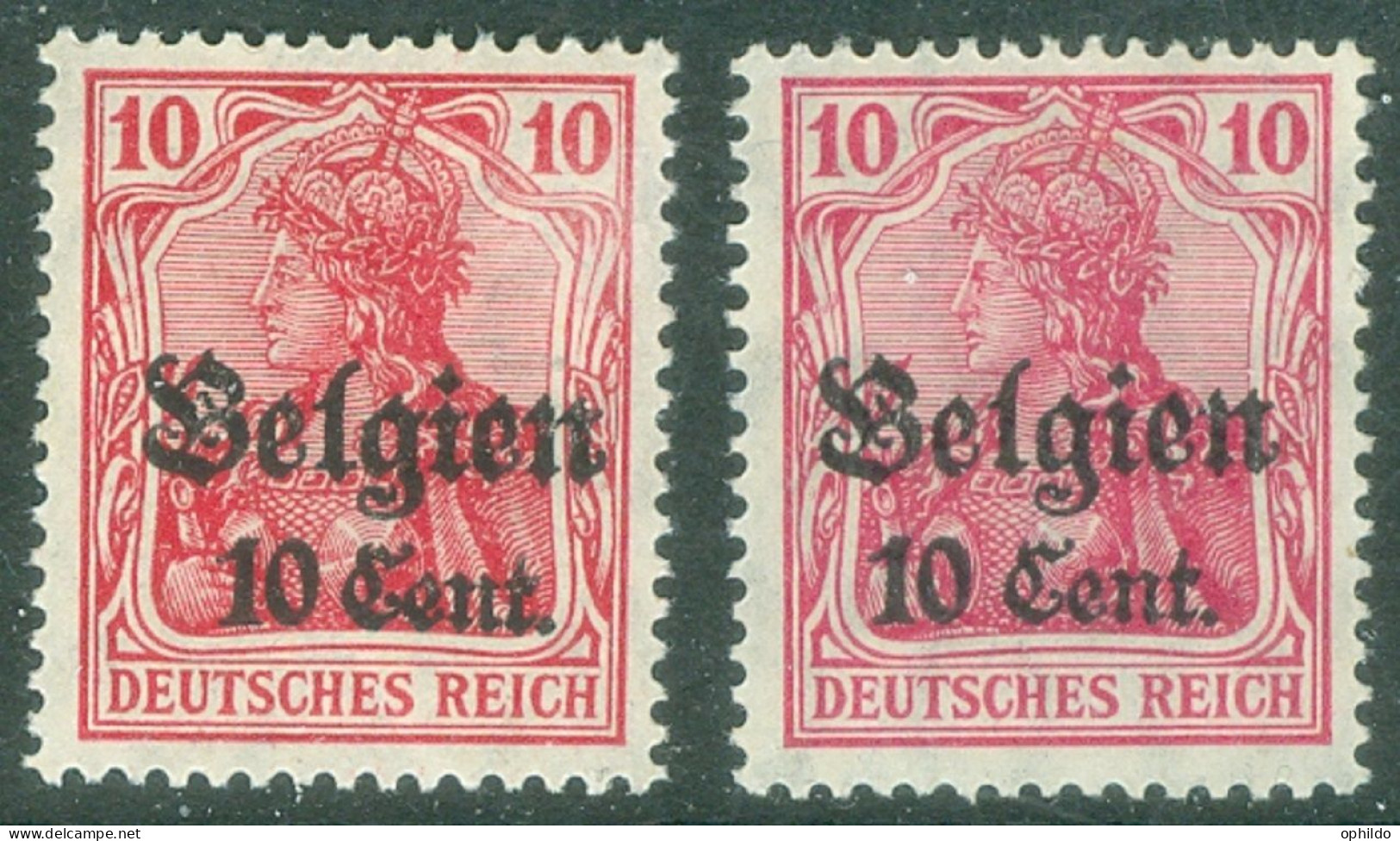 Belgique   Michel  14 I  Et 14  II    *  TB   - OC1/25 General Government