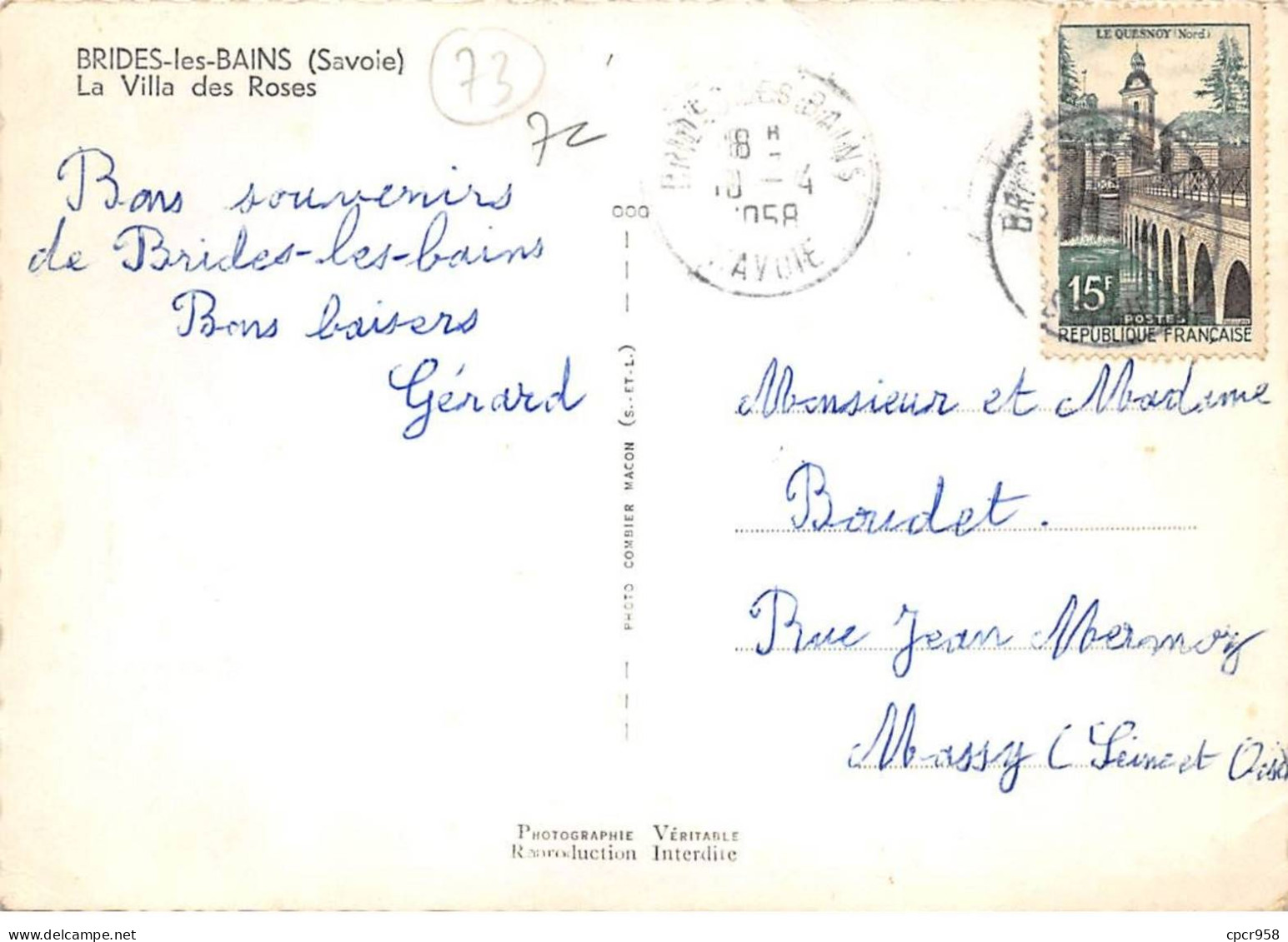 73 - BRIDES LES BAINS - SAN28778 - La Villa Des Roses - CPSM 15X10 Cm - Brides Les Bains