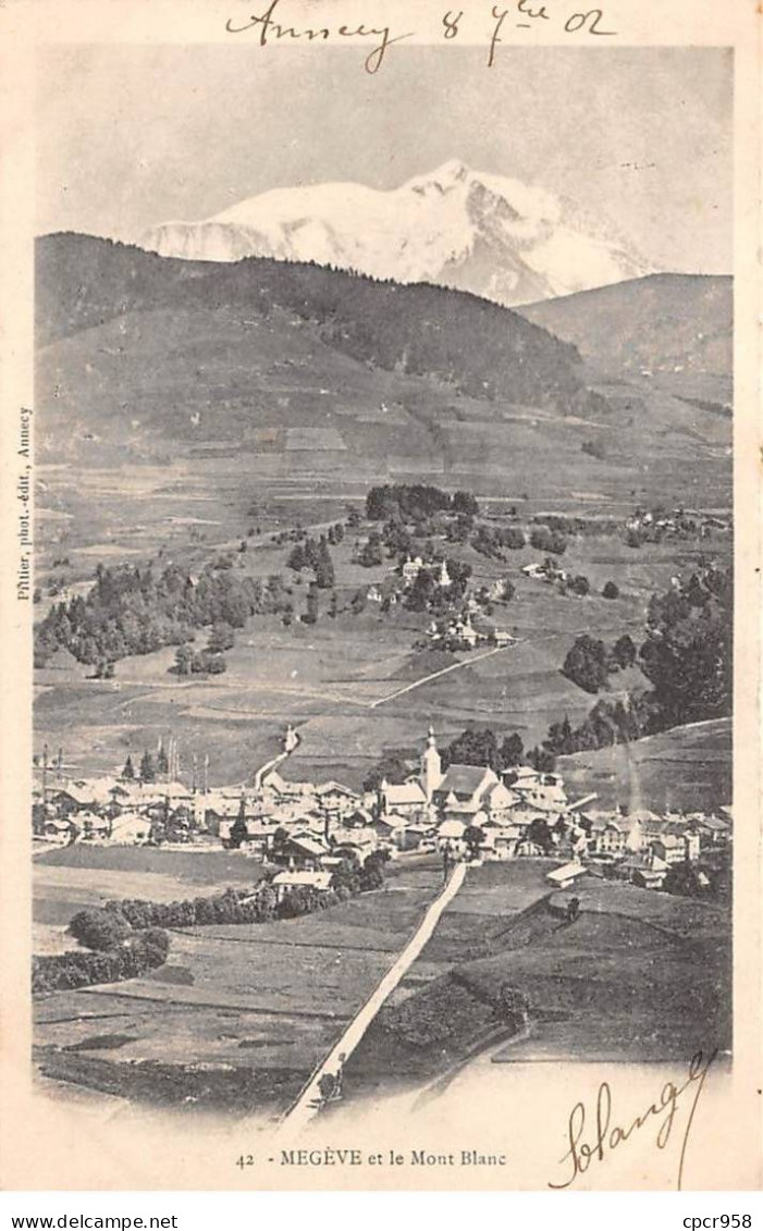 74 - MEGEVE - SAN28343 - Megève Et Le Mont Blanc - Megève