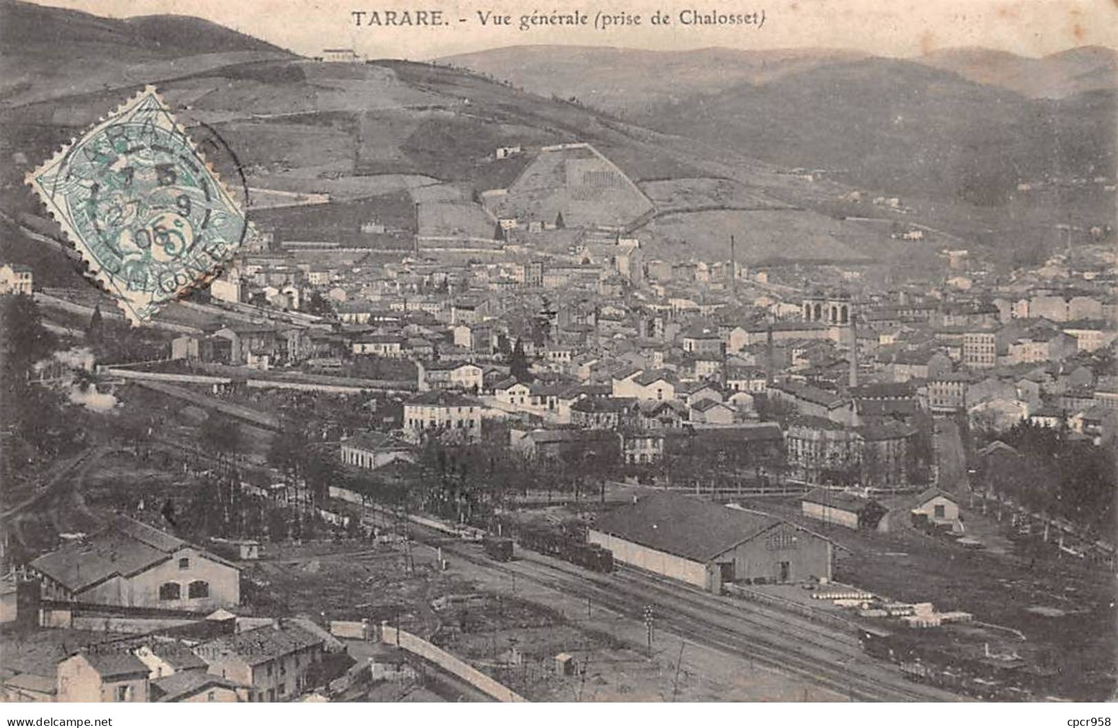 69 - TARARE - SAN28221 - Vue Générale - Prise De Chalosset - Train - Tarare