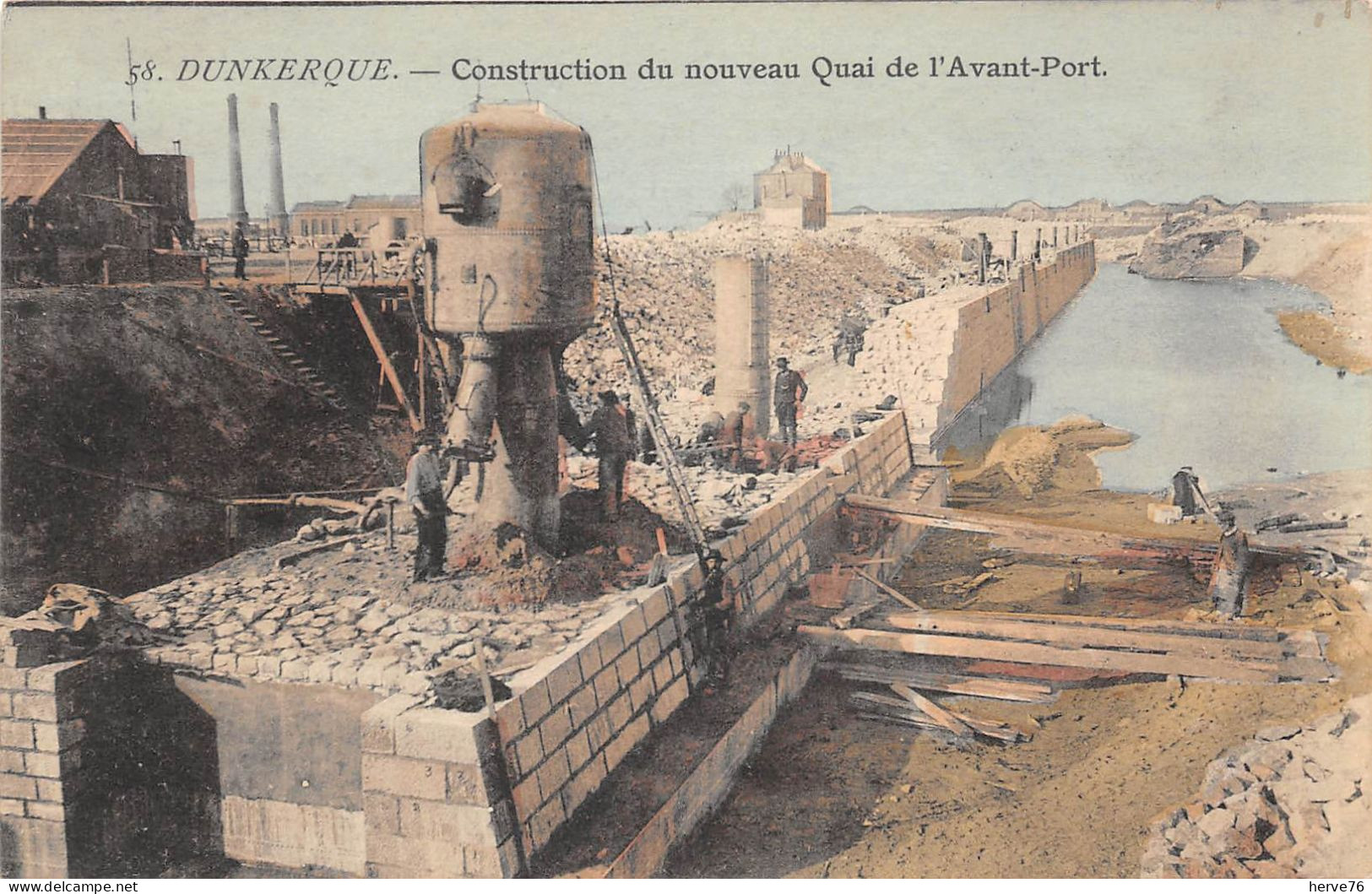 DUNKERQUE - Construction Du Nouveau Quai De L'Avant-Port - Dunkerque