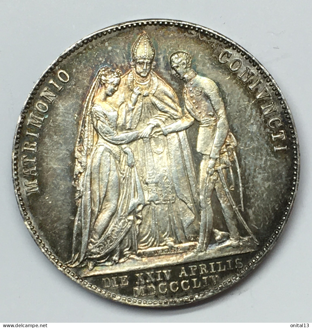 1857 AUTRICHE MATRIMONIO CONIVNCTIDIE XXIV APRILISMDCCCLIV /  FRANCISC. IOS. D. G. AVSTRIAE IMP. ET ELISABETHA   F154 - Oesterreich