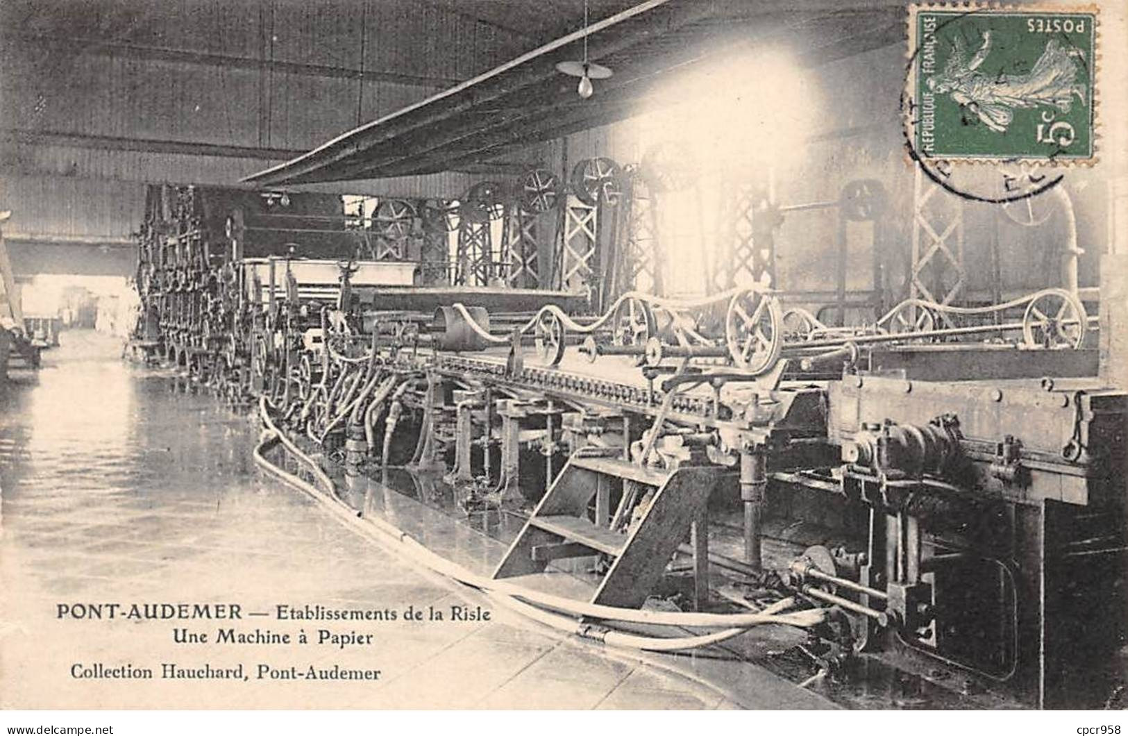 27 - PONT AUDEMER - SAN30458 - Etablissement De La Risle - Une Machine à Papier - Pont Audemer