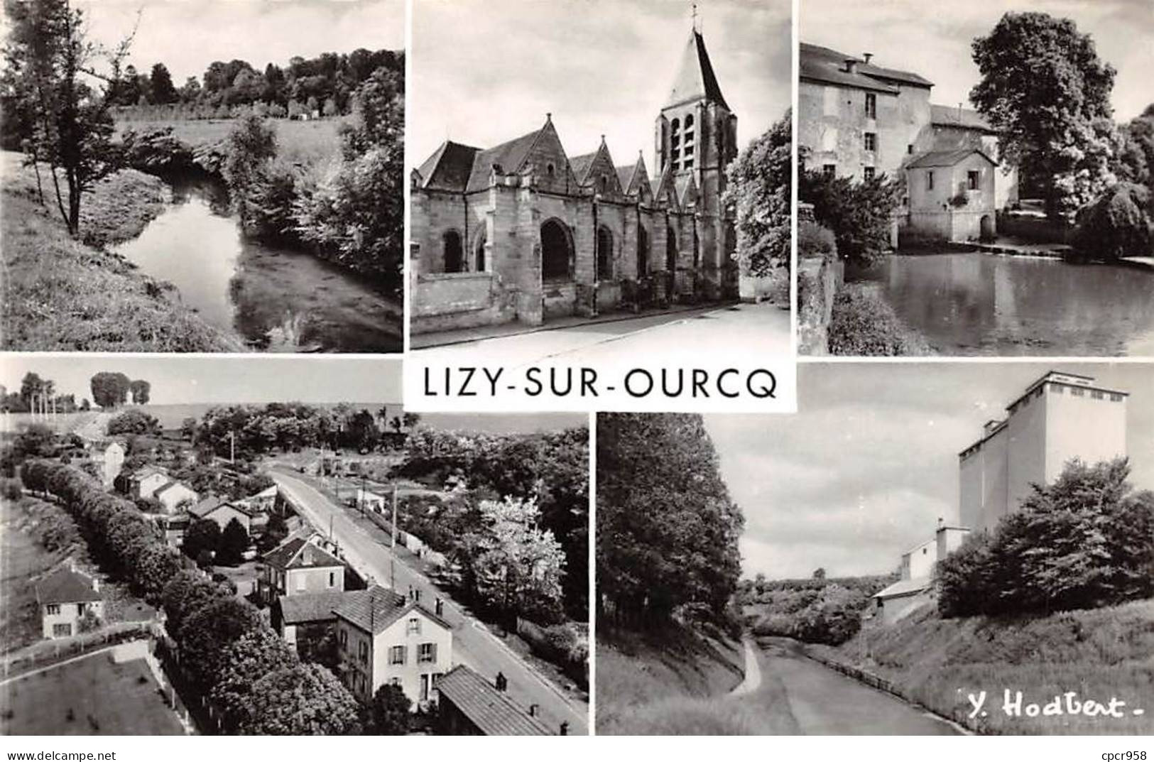 77 - LIZY SUR OURCQ - SAN29354 - L'Eglise - L'Ourcq Dans La Campagne - Le Moulin - Le Silo  - CPSM 14X9cm - Lizy Sur Ourcq