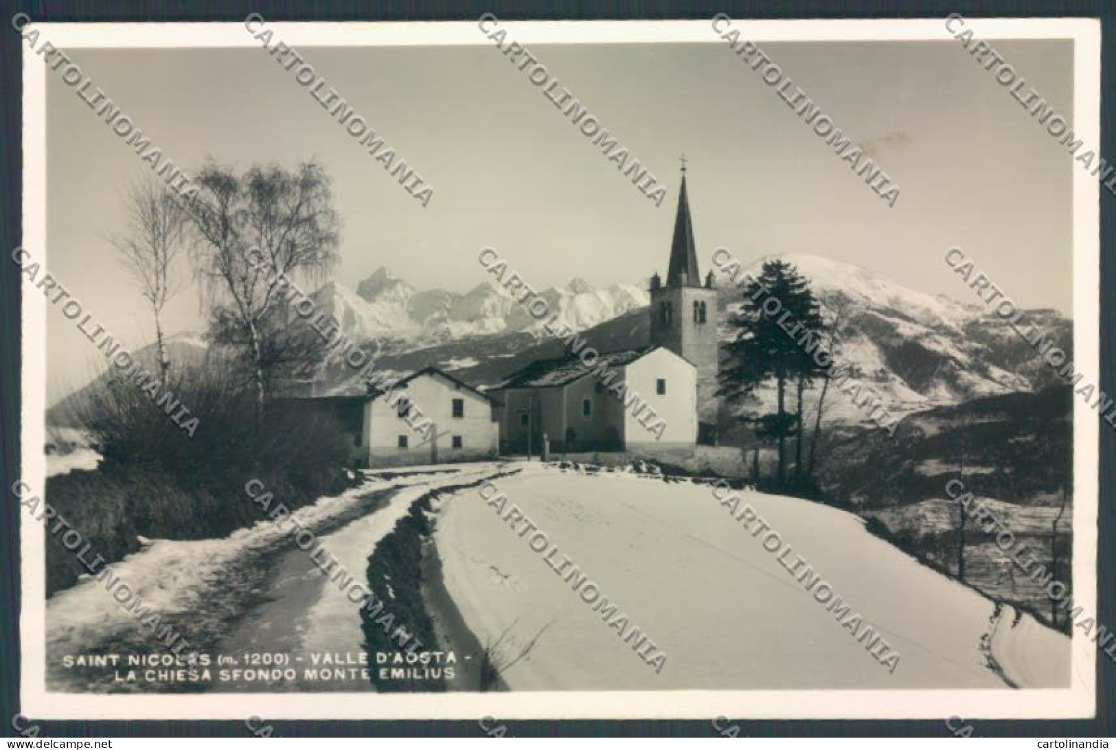 Aosta Saint Nicolas Nevicata Foto Cartolina ZQ5093 - Aosta