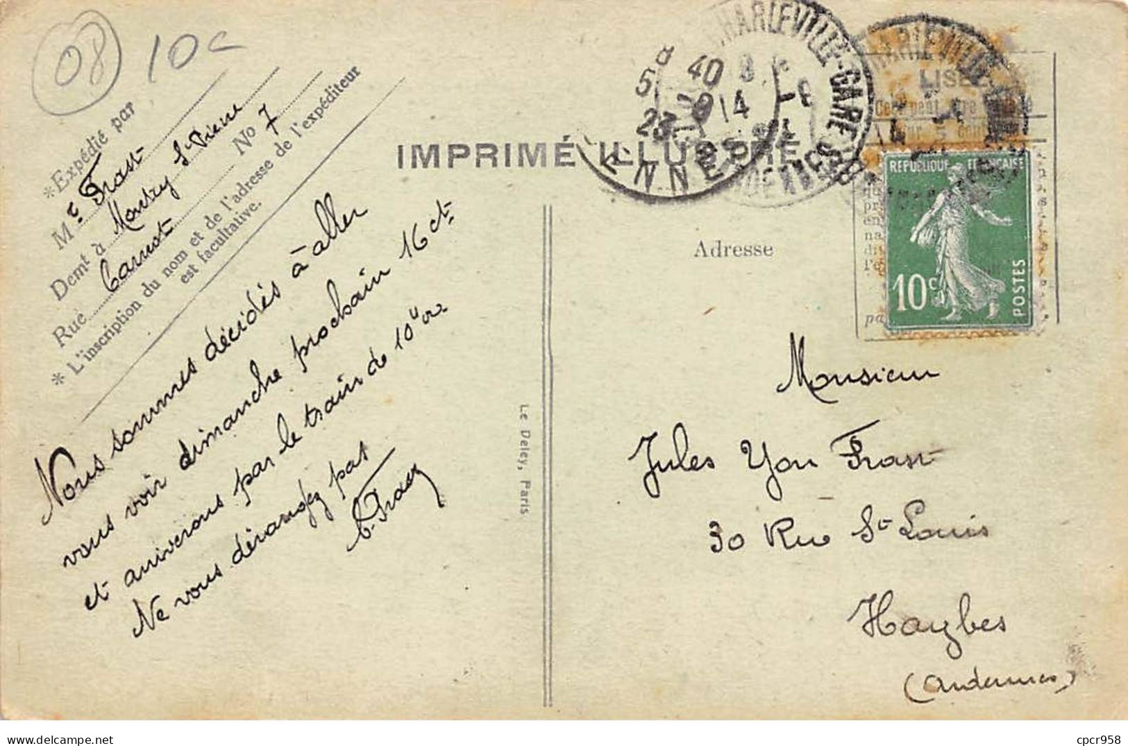 08 - MEZIERES CHARLEVILLE - SAN25165 - La Gare Détruite Par Les Allemands à Leur Retraite - 9 Novembre 1918 - Charleville