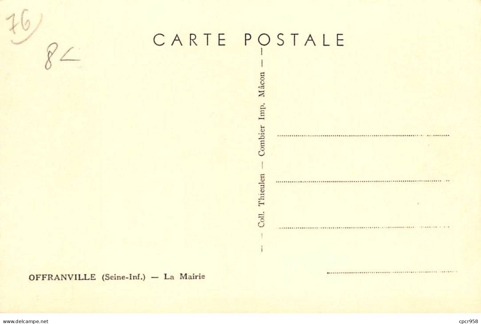 76 - Offranville - SAN23058 - La Mairie -  CPSM 14X9 Cm - Offranville