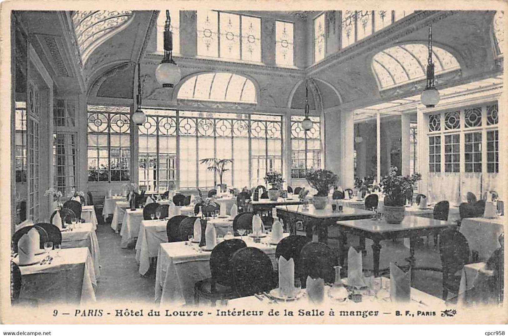 75001 - PARIS - SAN24700 - Hôtel Du Louvre - Intérieur De La Salle à Manger - Arrondissement: 01