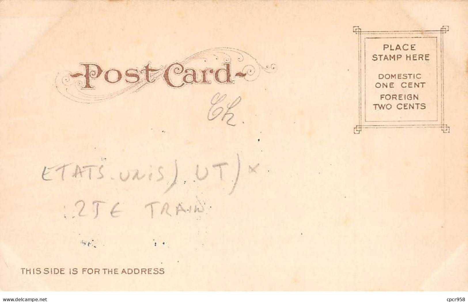 Etats-Unis - N°79211 - Midlake Station Ogden Lucin Out-Off Great SALT LAKE - Train - AFFRANCHISSEMENT DE COMPLAISANCE - Salt Lake City