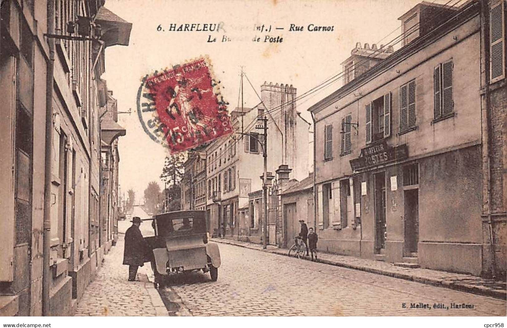 76 - HARFELUR - SAN32520 - Rue Carnot - Le Bureau De Poste - Harfleur