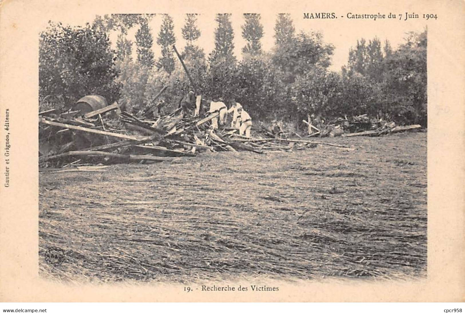 72 - MAMERS - SAN32461 - Catastrophe Du 7 Juin 1904 - Recherche De Victimes - Mamers