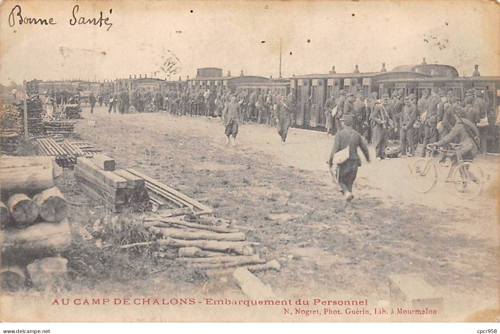 51 - CAMP DE CHALONS - SAN32109 - Embarquement Du Personnel - Train - Camp De Châlons - Mourmelon